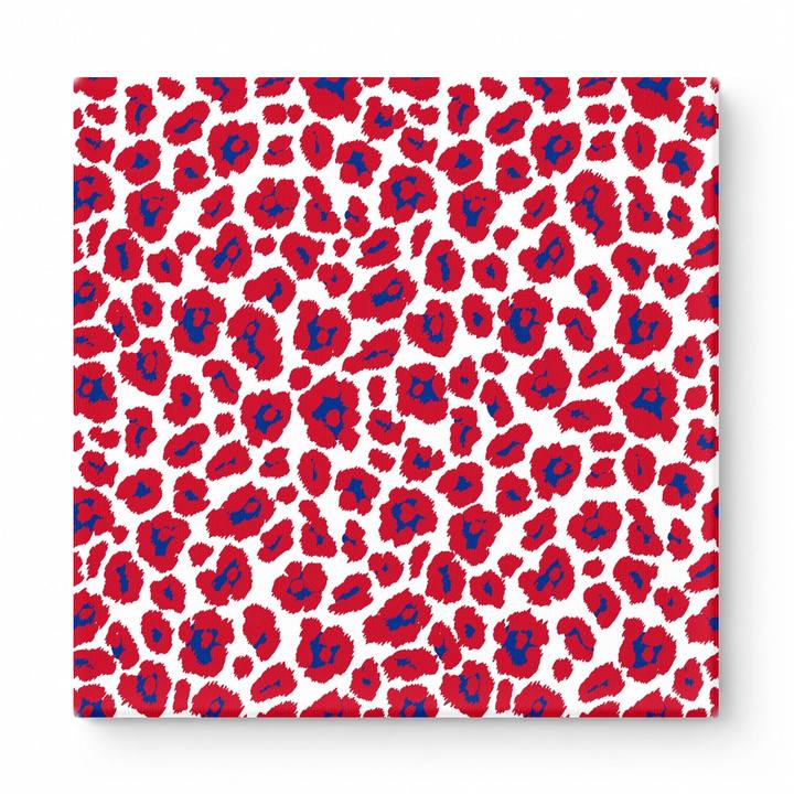 Red & Royal Blue Leopard — National Football Teams