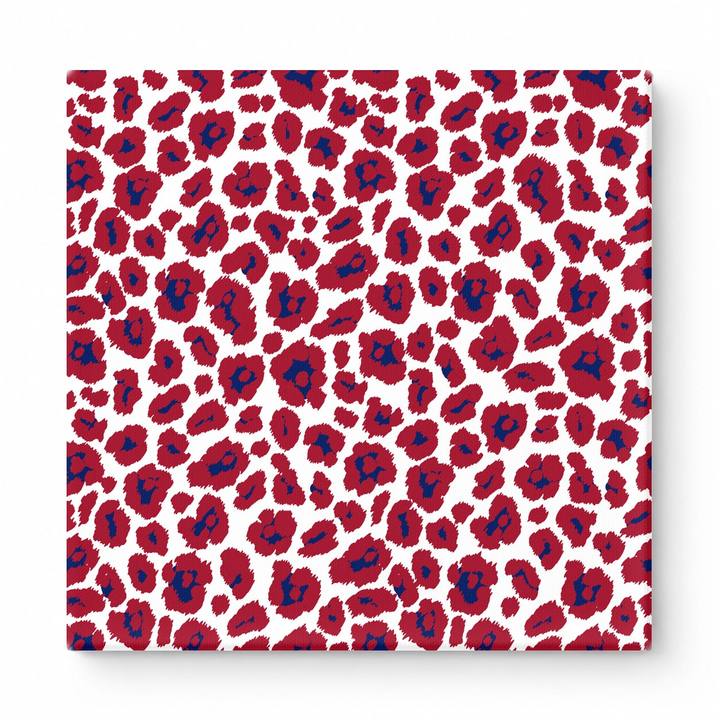Red & Navy Leopard — National Football Teams