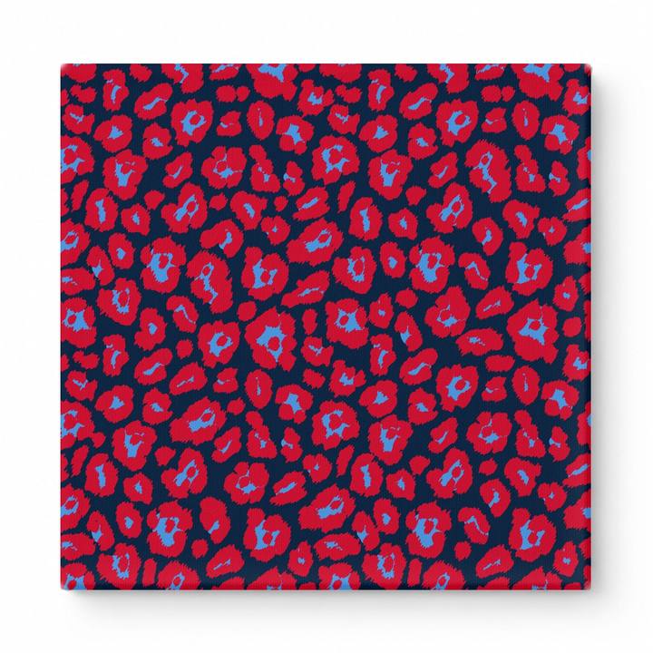 Red & Navy Leopard — National Football Teams