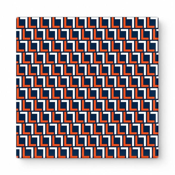 Navy & Orange Plaid — National Football Teams