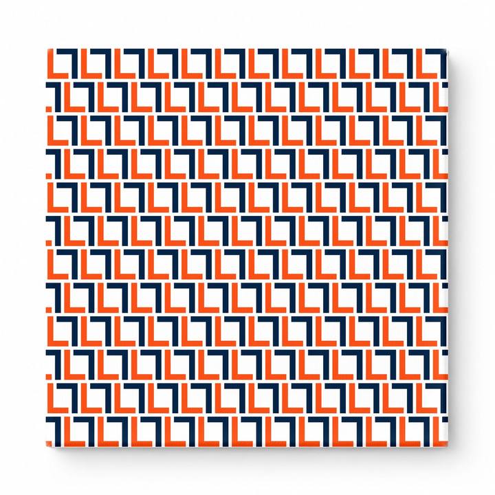 Orange & Navy Squares — National Football Teams