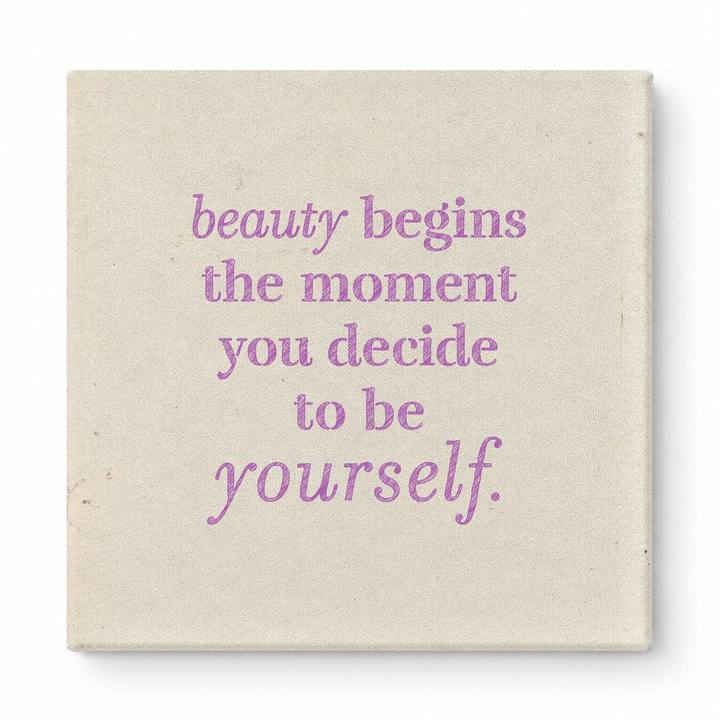 Beauty Begins the Moment You Decide to Be Yourself — Chalkboard Lettering