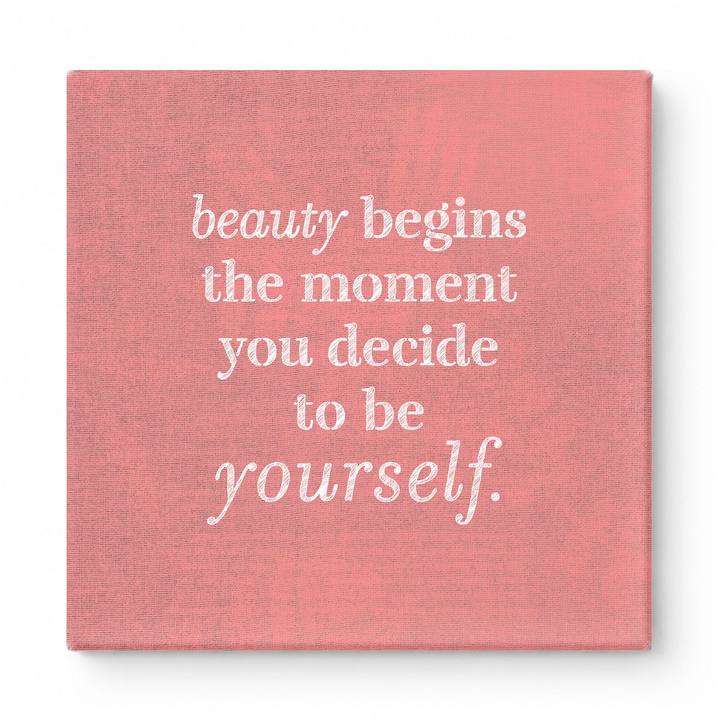Beauty Begins the Moment You Decide to Be Yourself — Chalkboard Lettering