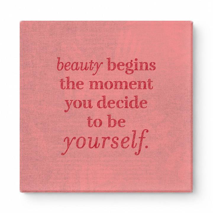 Beauty Begins the Moment You Decide to Be Yourself — Chalkboard Lettering