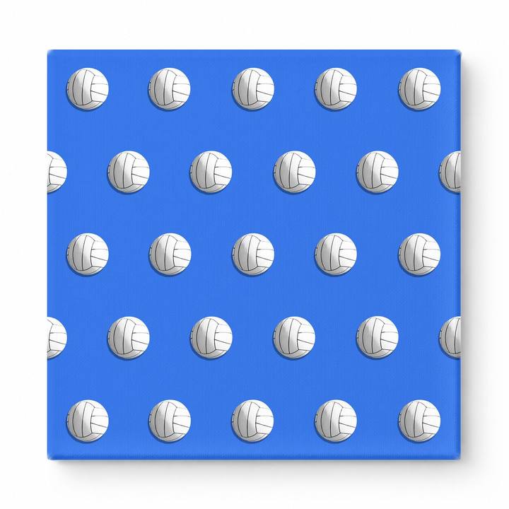 Volleyball Pattern on Blue