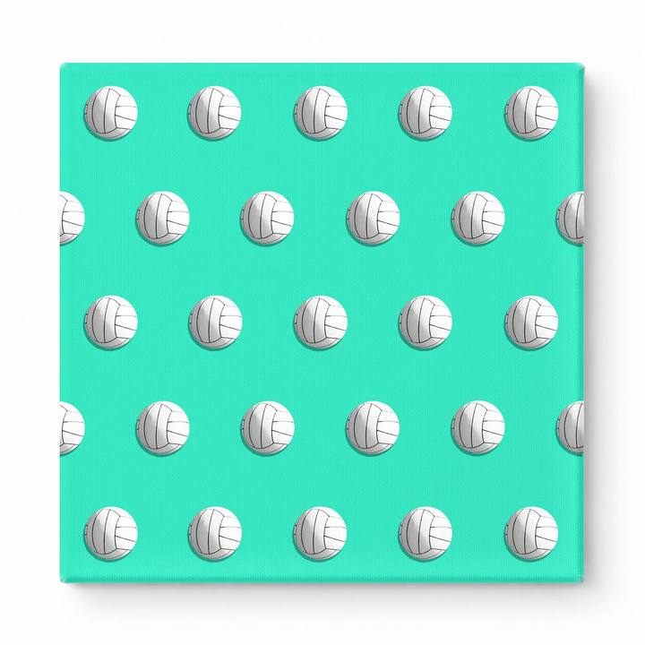 Volleyball Pattern on Teal