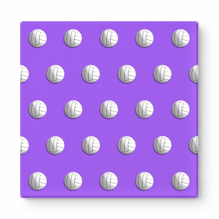 Volleyball Pattern on Purple