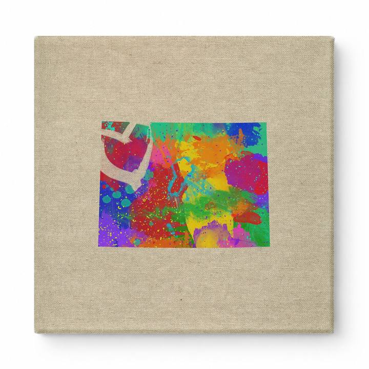 Colorado State Map Splatter Art