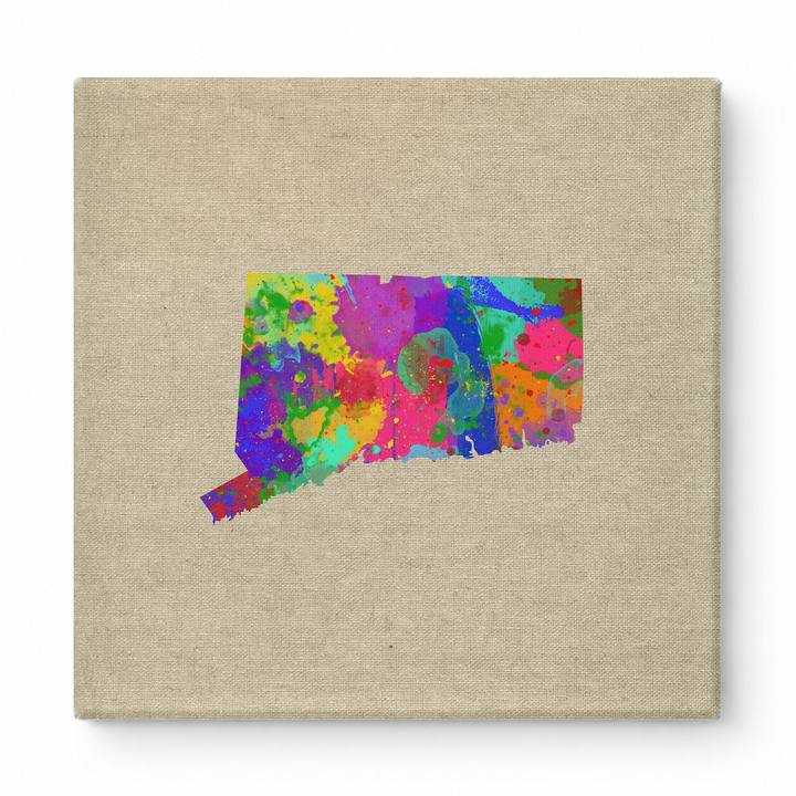 Connecticut State Watercolor Map