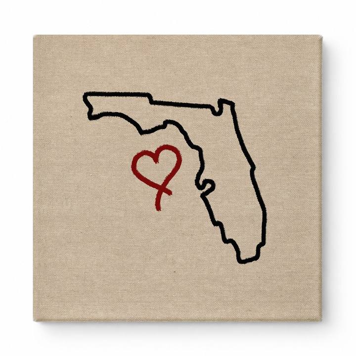 Love Florida State Outline