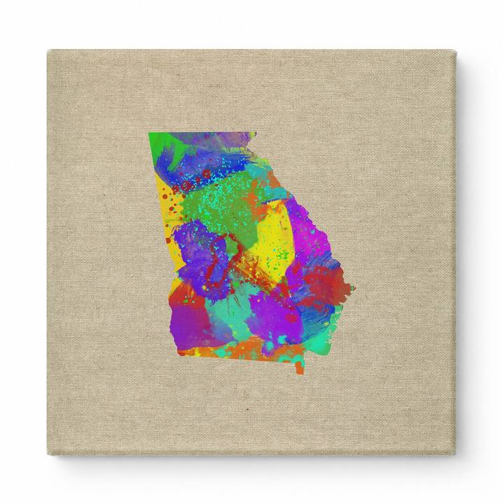 Georgia State Watercolor Map