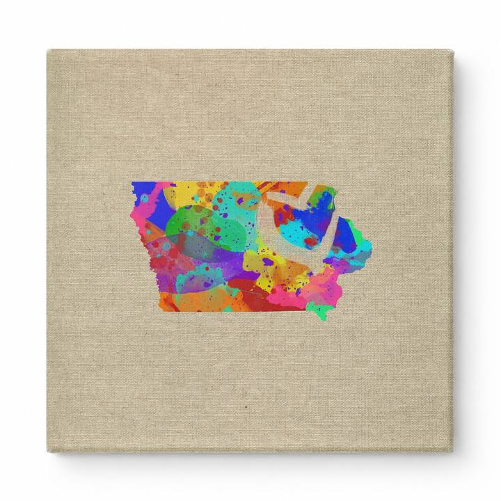Iowa State Watercolor Map