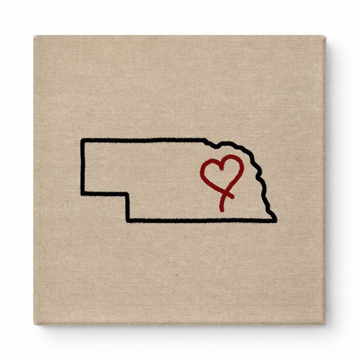 Love Nebraska State Outline