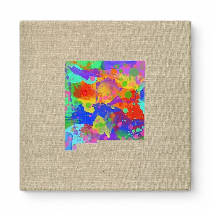 New Mexico State Map Splash