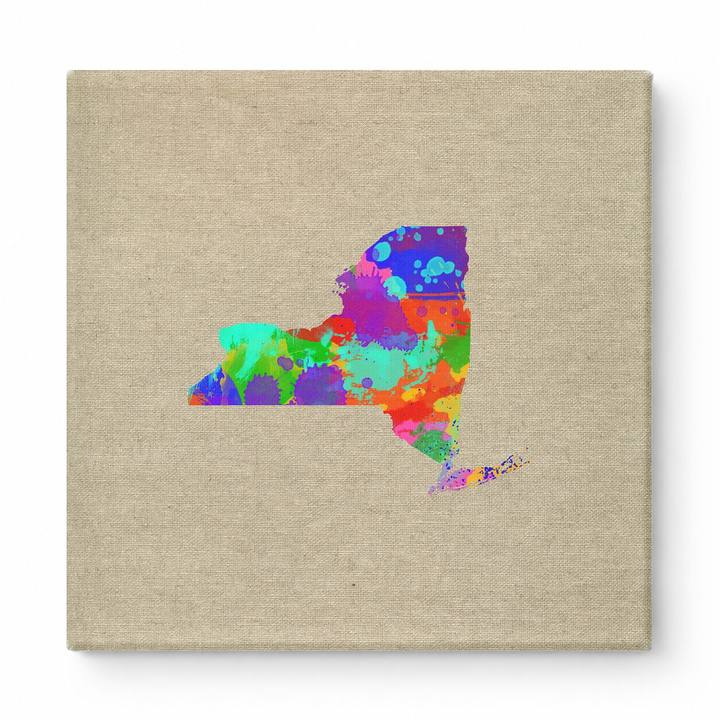 New York State Watercolor Map