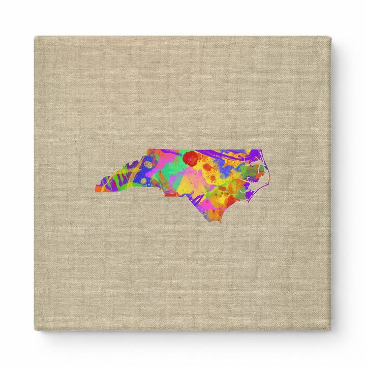 North Carolina Watercolor Map