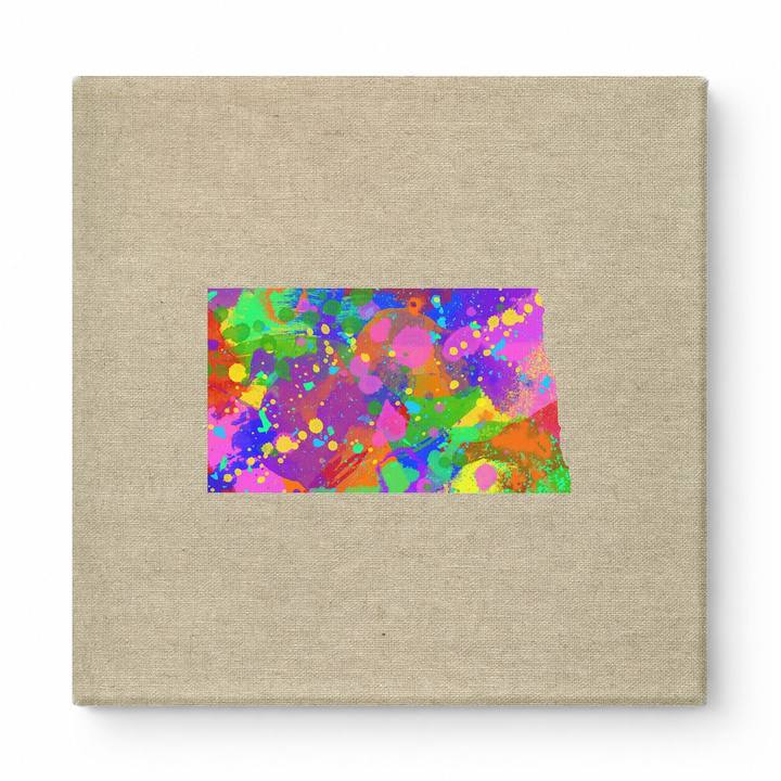 South Dakota Colorful Splatter Map