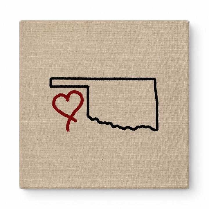 Love Oklahoma State Outline
