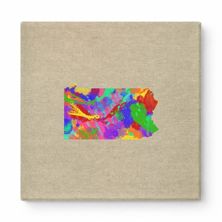 Pennsylvania State Map Watercolor