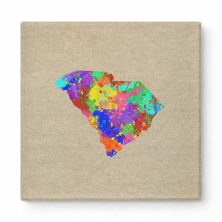 South Carolina Color Splash Map
