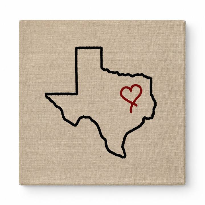 Texas State Love Heart