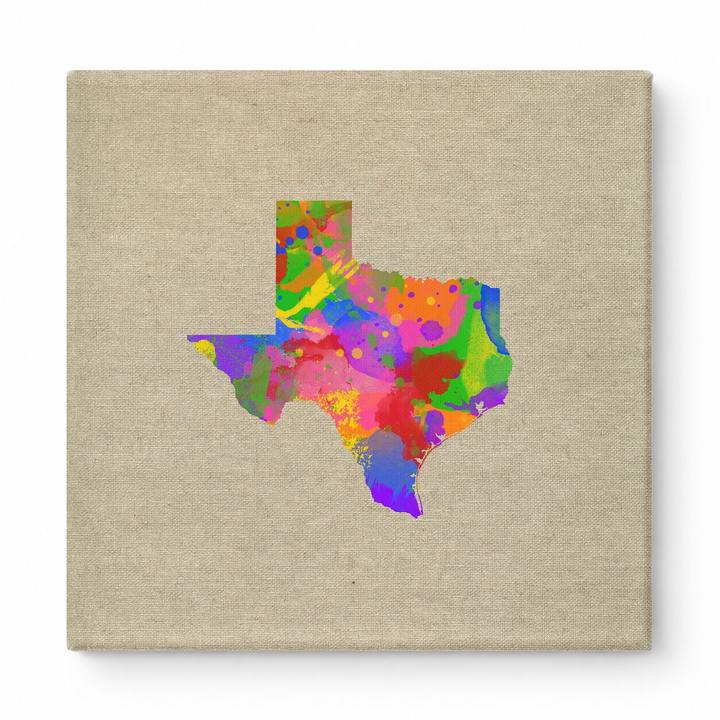 Texas State Map Splash