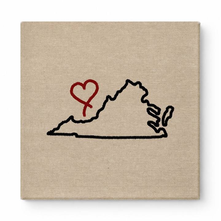 Love Virginia State Outline