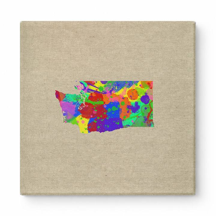 Washington State Map Splatter