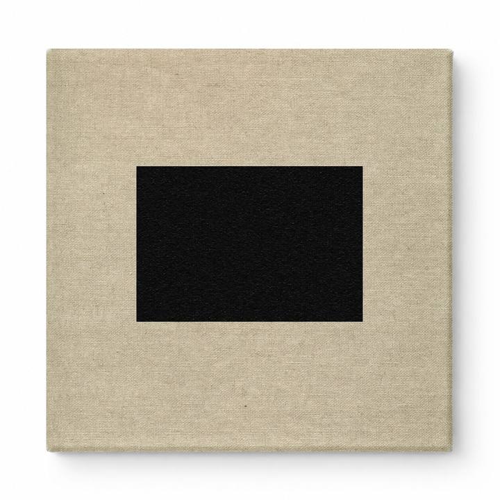 Black Rectangle on Linen