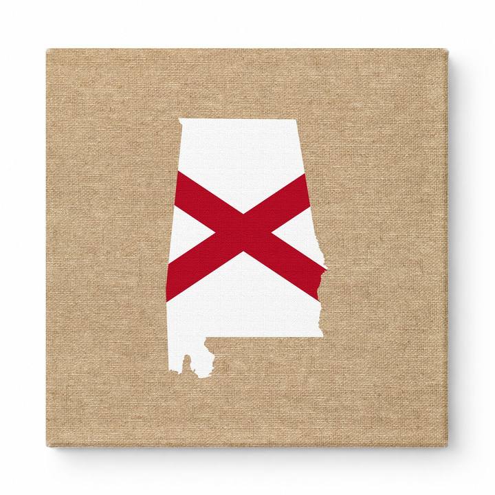 Alabama State Flag Map