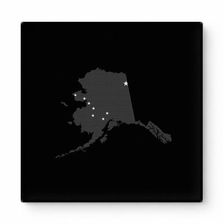 Alaska State Map with Stars