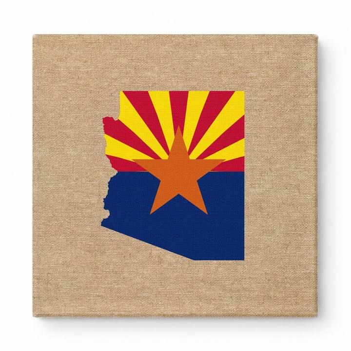 Arizona State Flag Map