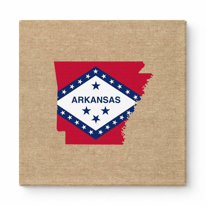 Arkansas State Flag Map