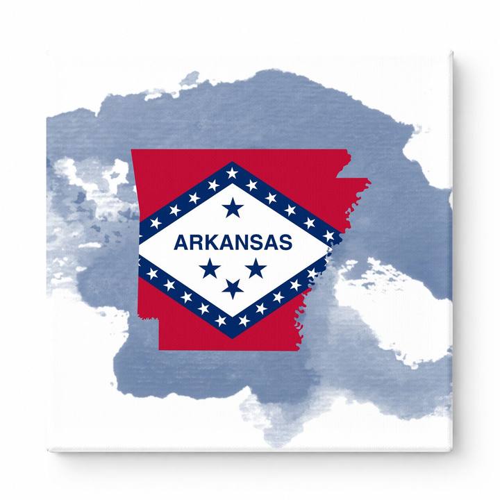 Arkansas State Flag Map
