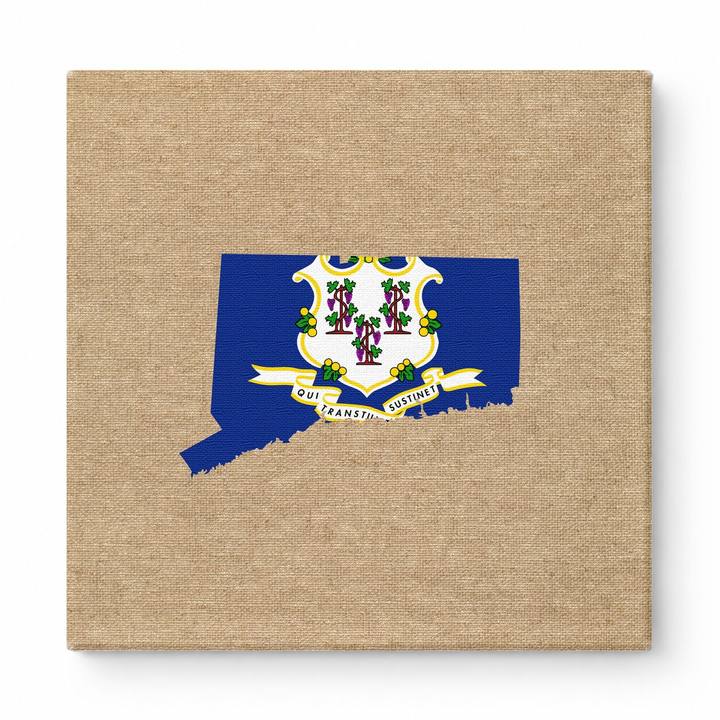 Connecticut State Flag Map