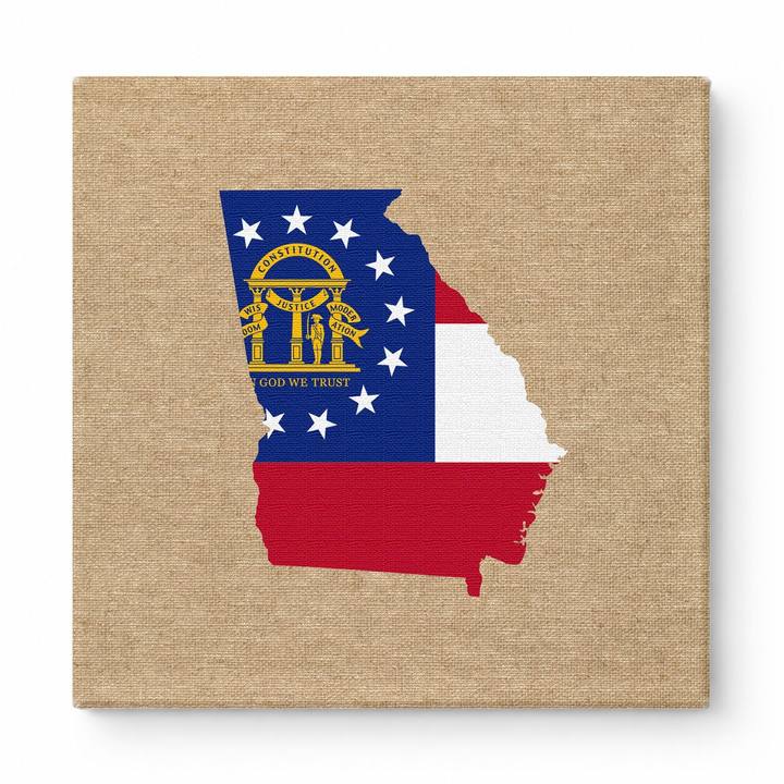 Georgia State Flag Map