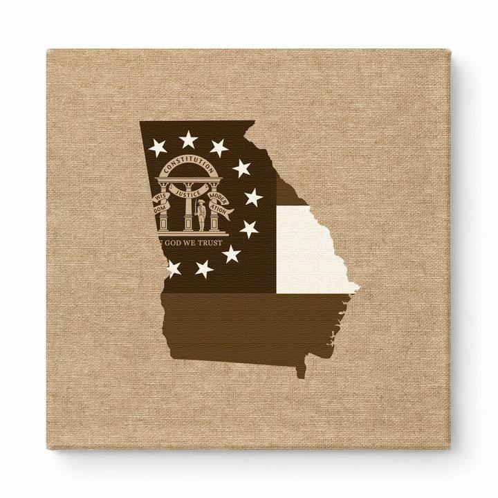 Georgia State Flag Map
