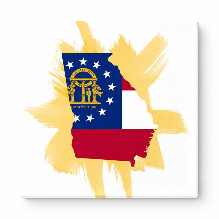 Georgia State Flag Map