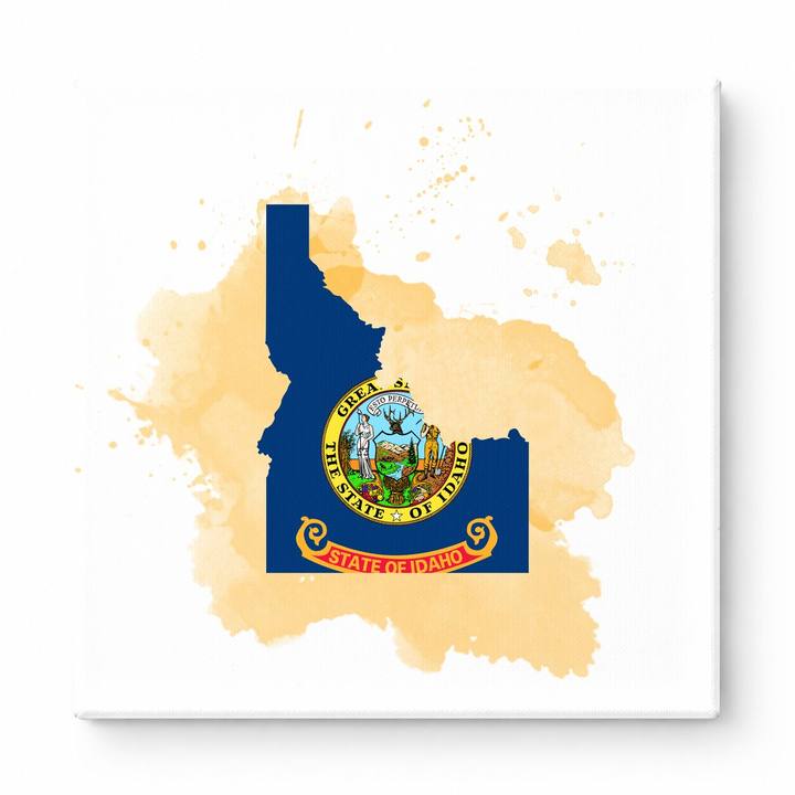 Idaho State Map Watercolor