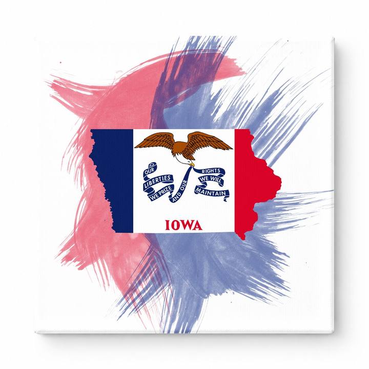 Iowa State Flag Map