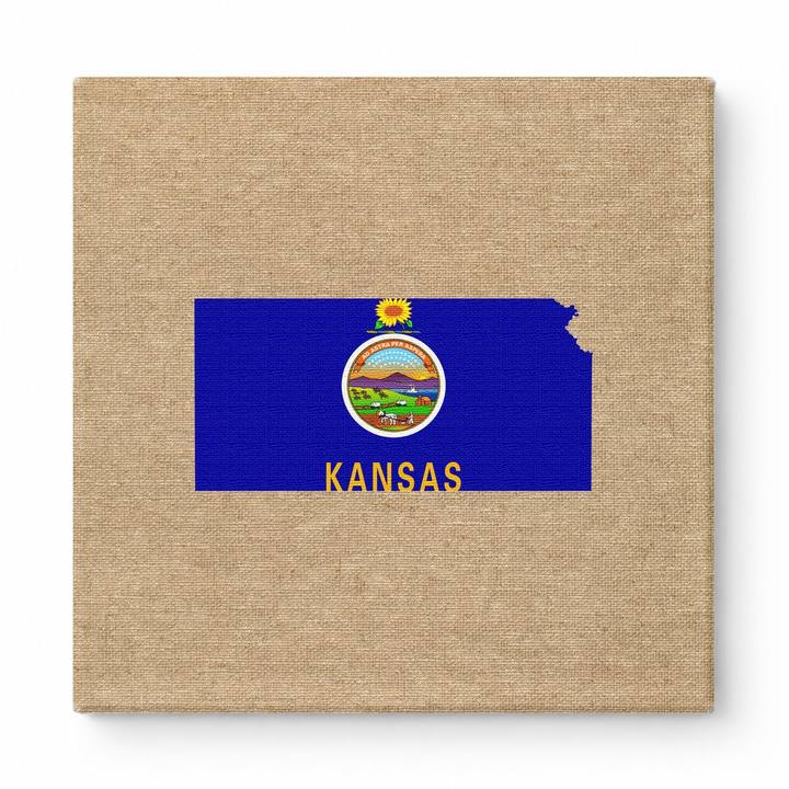 Kansas State Flag Map