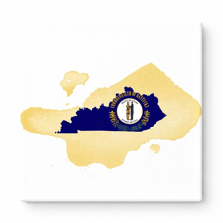 Kentucky State Map Flag