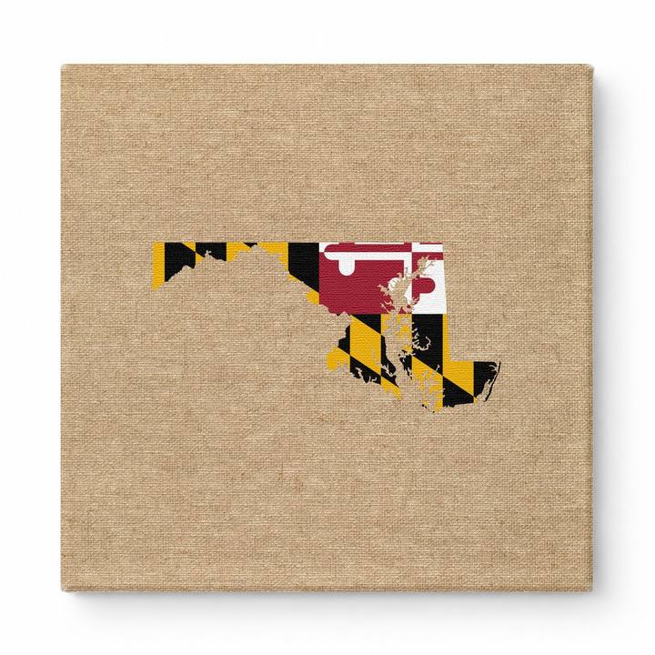 Maryland State Flag Map