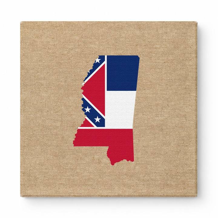 Mississippi State Flag Map