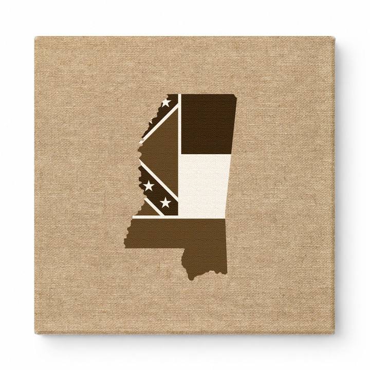 Mississippi State Flag Map