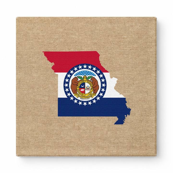 Missouri State Flag Map