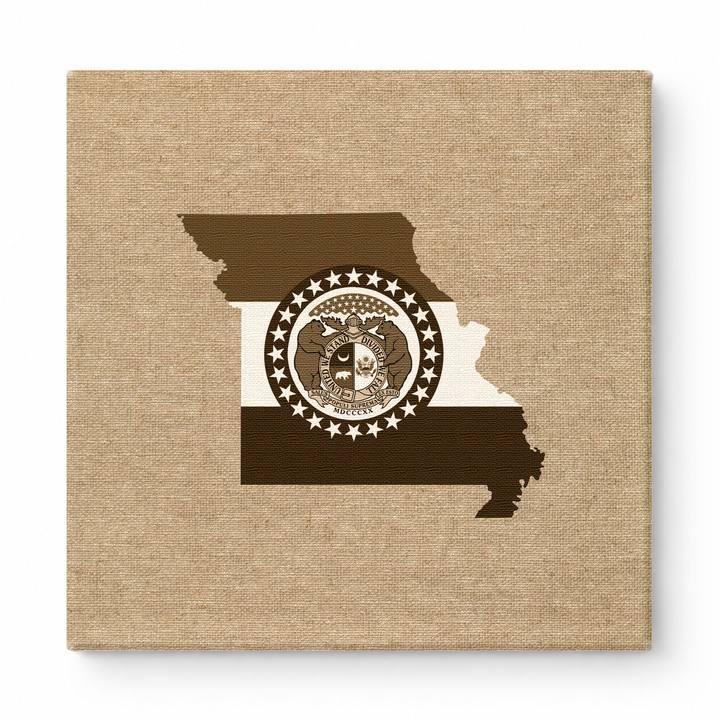 Missouri State Map with Seal