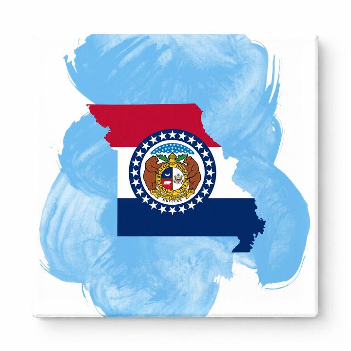 Missouri State Flag Map