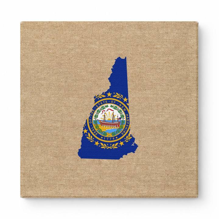 New Hampshire State Flag Map