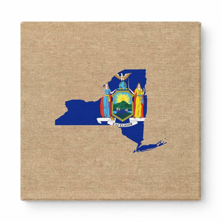 New York State Flag Map